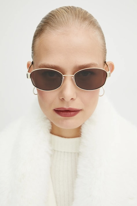 Michael Kors okulary przeciwsłoneczne damskie kolor złoty 0MK1161