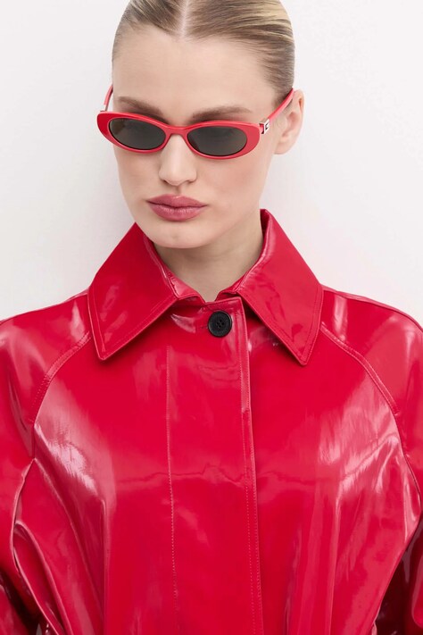 Gucci okulary przeciwsłoneczne damskie kolor czerwony GG1680S