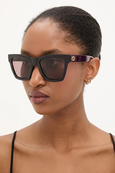 Gucci ochelari de soare culoarea negru, GG1714S