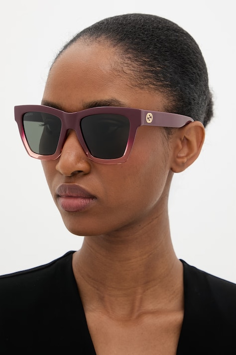 Gucci okulary przeciwsłoneczne bordowe GG1714S