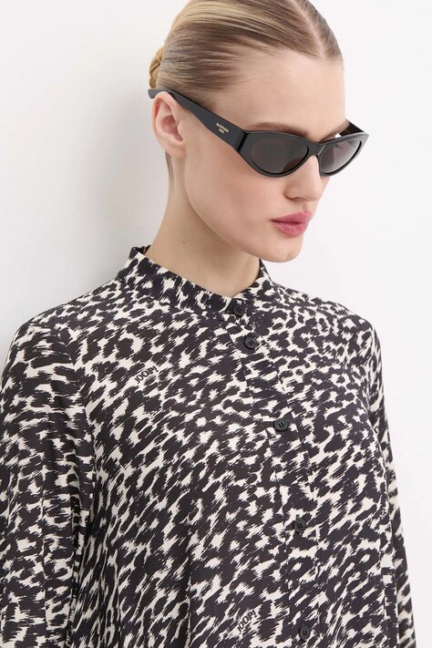 Balenciaga okulary przeciwsłoneczne damskie kolor czarny BB0367S