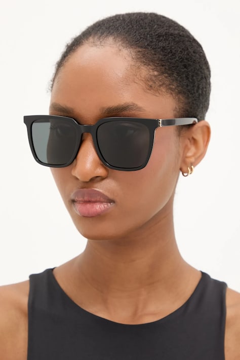 Slnečné okuliare Saint Laurent dámske, čierna farba, SL M146,