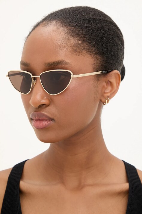 Gucci okulary przeciwsłoneczne damskie kolor złoty GG1879S