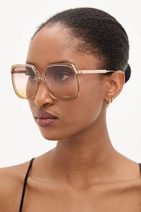 Sluneční brýle Chloé dámské, béžová barva, CH0286S