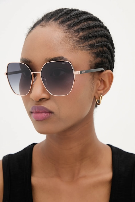 Guess ochelari de soare femei, culoarea negru, GU00108_6005B
