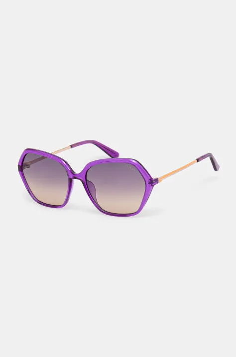 Guess okulary przeciwsłoneczne damskie kolor fioletowy GU00134_5581Z