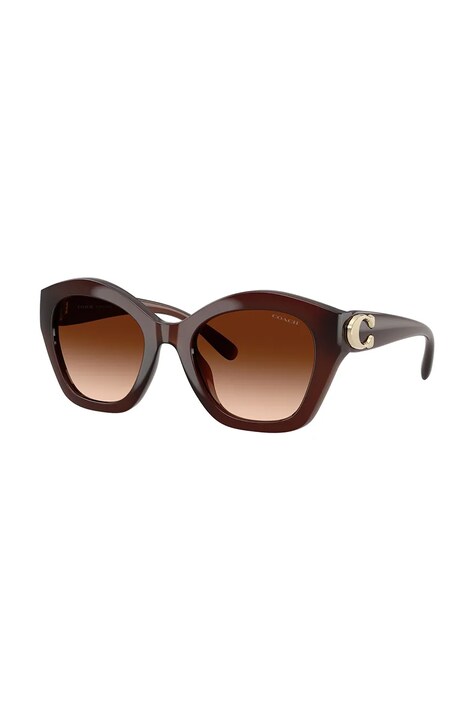 Coach ochelari de soare femei, culoarea maro, 0HC8421U