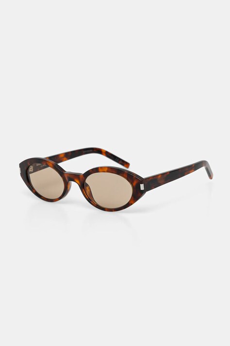 Saint Laurent okulary przeciwsłoneczne damskie kolor brązowy SL 567