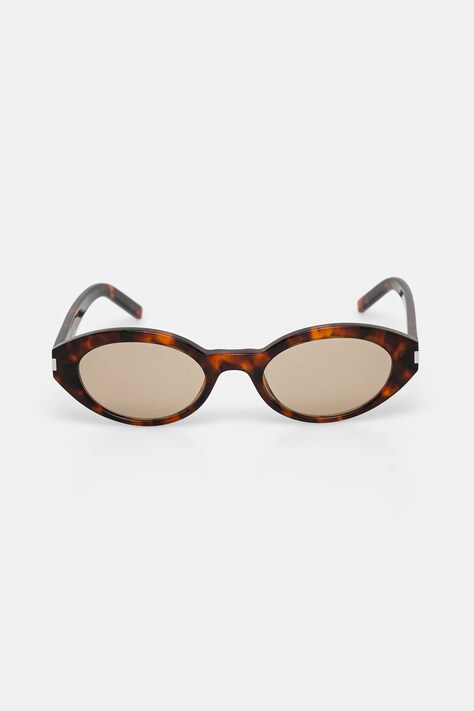 Saint Laurent okulary przeciwsłoneczne damskie kolor brązowy SL 567