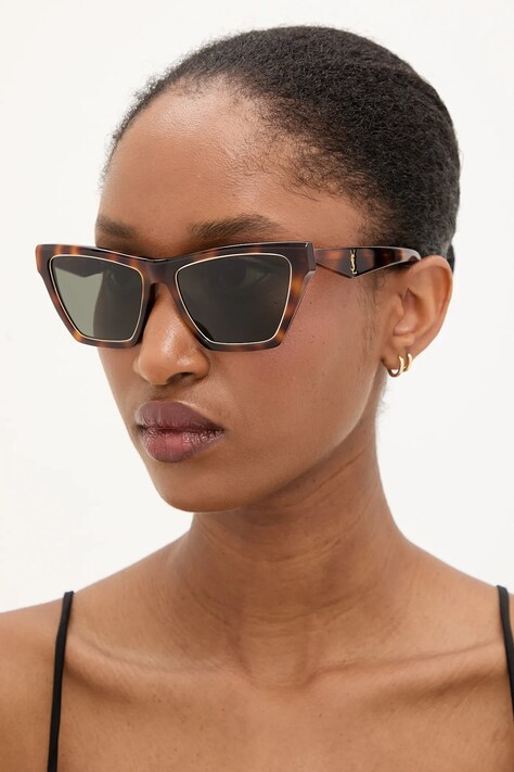 Γυαλιά ηλίου Saint Laurent χρώμα: καφέ, SL M103 RIM