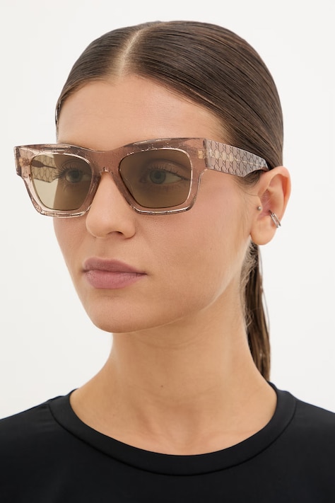 Gucci okulary przeciwsłoneczne wayfarer damskie beżowe GG1835S