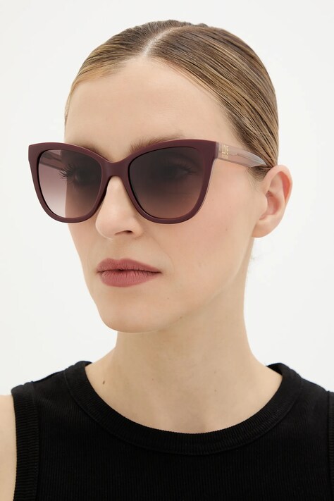 Love Moschino okulary przeciwsłoneczne damskie kolor bordowy MOL097/S
