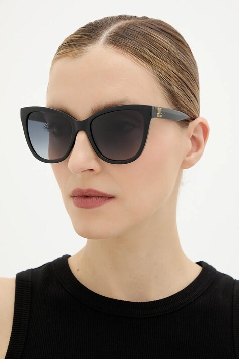 Love Moschino okulary przeciwsłoneczne damskie kolor czarny MOL097/S