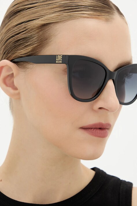 Love Moschino okulary przeciwsłoneczne damskie kolor czarny MOL097/S