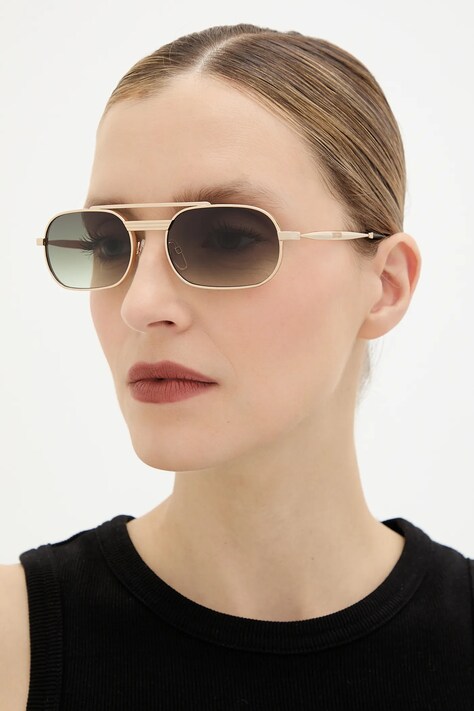 Moschino okulary przeciwsłoneczne damskie kolor złoty MOS198/S