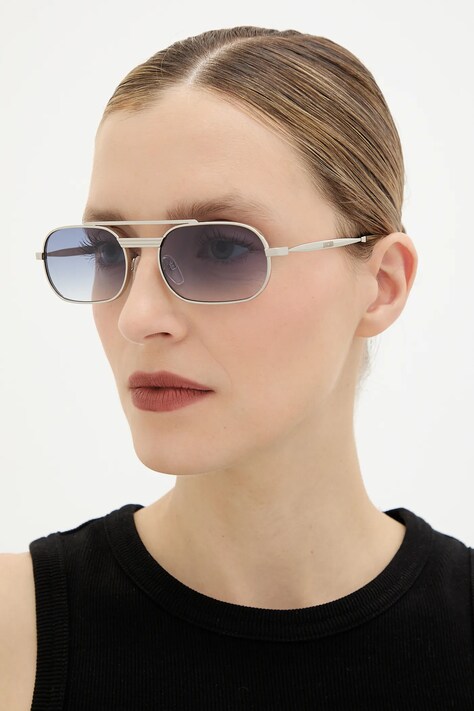 Moschino okulary przeciwsłoneczne damskie kolor srebrny MOS198/S