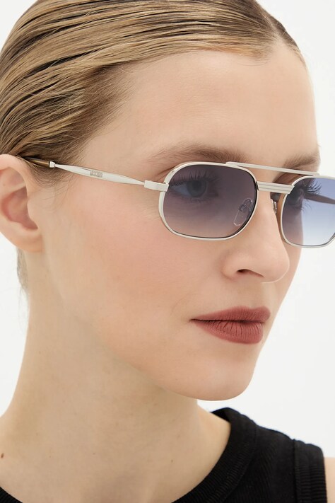 Moschino okulary przeciwsłoneczne damskie kolor srebrny MOS198/S