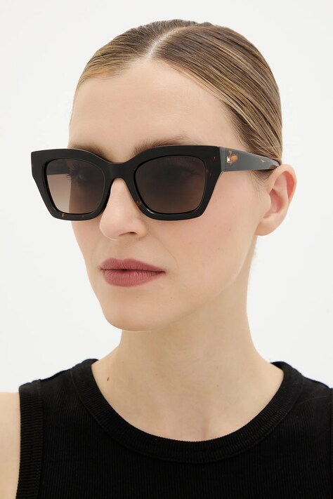 Tommy Hilfiger okulary przeciwsłoneczne damskie kolor czarny TH 2264/S