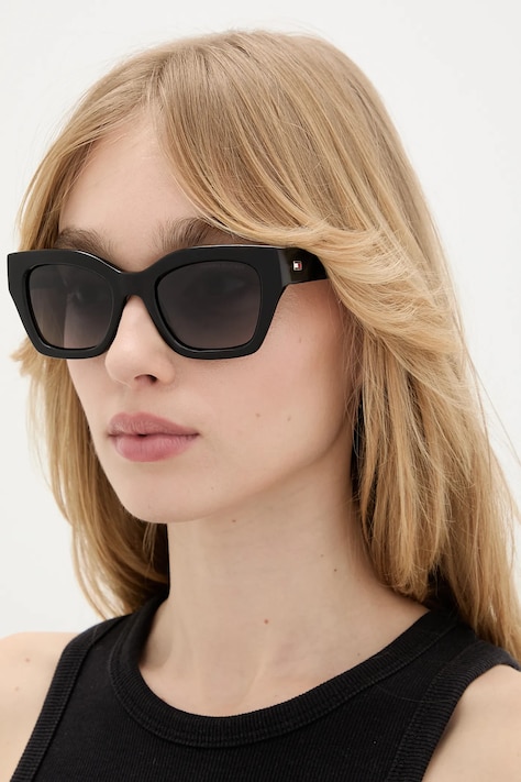 Tommy Hilfiger ochelari de soare culoarea negru, TH 2264/S