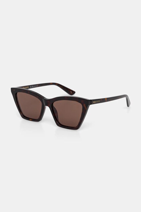 Alexander McQueen okulary przeciwsłoneczne damskie kolor brązowy AM0536S