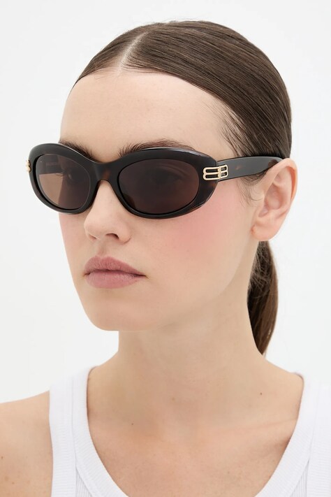 Balenciaga ochelari de soare culoarea maro, BB0431S