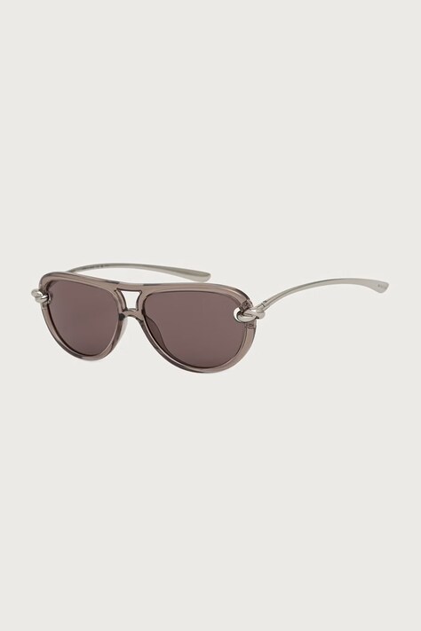 Bottega Veneta Okulary przeciwsłoneczne damskie srebrne BV1418S