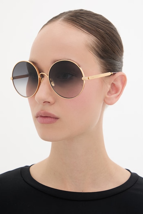 Chloe okulary przeciwsłoneczne okrągłe damskie złote CH0321S