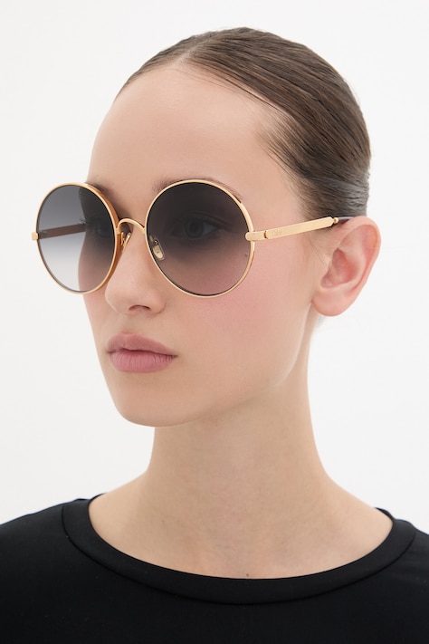 Chloe ochelari de soare rotunzi de damă aurii CH0321S