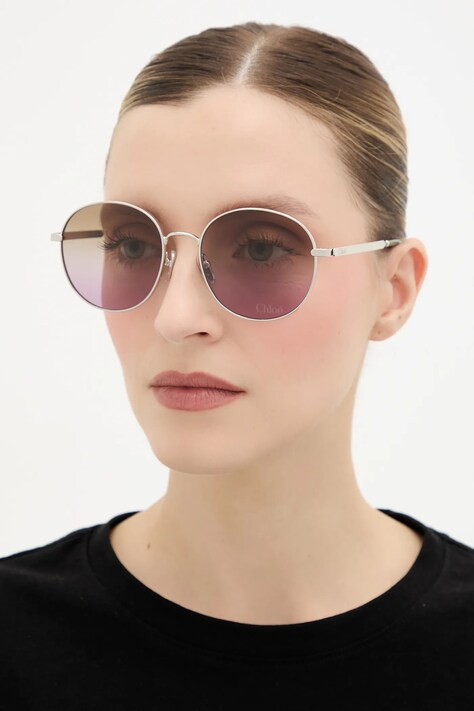 Chloé ochelari de soare culoarea argintiu, CH0325S