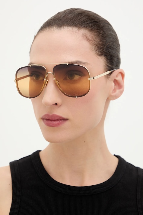 Chloé okulary przeciwsłoneczne damskie kolor złoty CH0348S