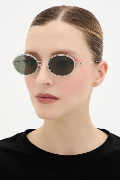 Слънчеви очила Gucci в сребристо GG1980S