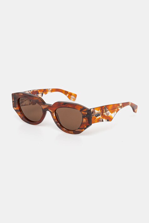 Gucci okulary przeciwsłoneczne damskie kolor brązowy GG2007S