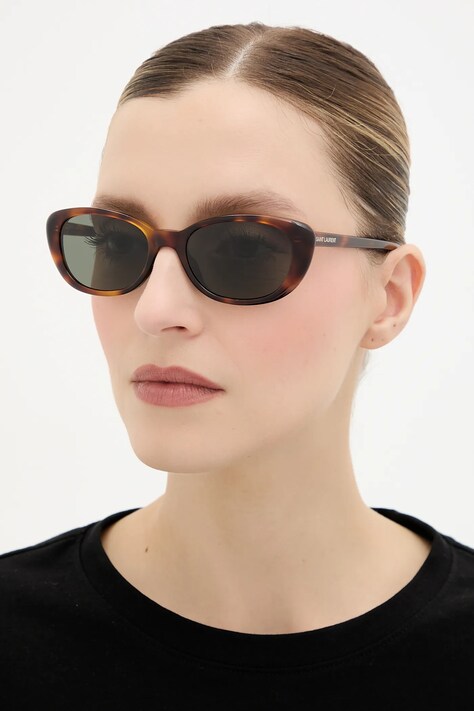 Saint Laurent ochelari de soare culoarea maro, SL 822