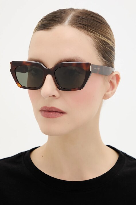 Sunčane naočale Saint Laurent PAGE za žene, boja: smeđa, SL 826