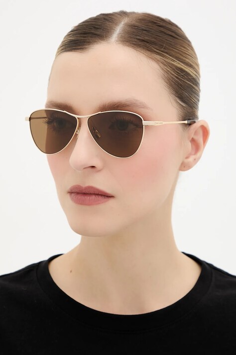 Sončna očala Saint Laurent VESPER ženska, zlata barva, SL 831