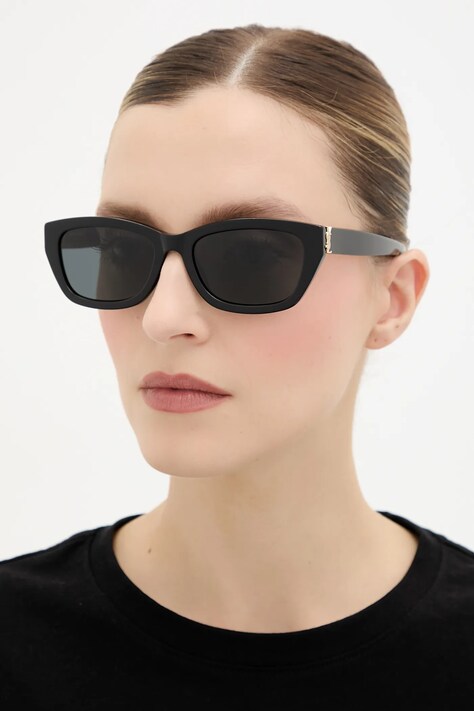 Сонцезахисні окуляри Saint Laurent колір чорний SL M153