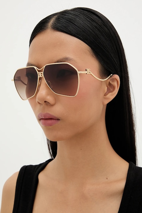 Dolce & Gabbana okulary przeciwsłoneczne damskie kolor złoty 0DG2326