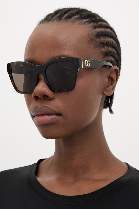 Dolce & Gabbana okulary przeciwsłoneczne damskie kolor brązowy 0DG4512