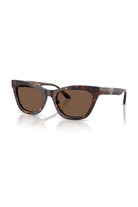 Emporio Armani okulary przeciwsłoneczne damskie kolor brązowy 0EA4259U
