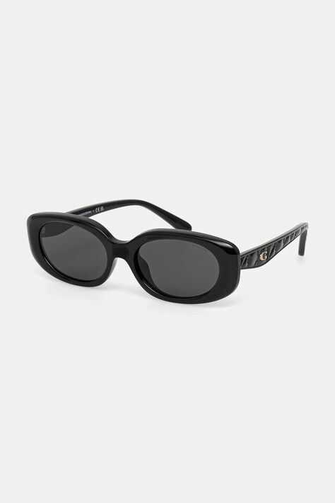 Coach okulary przeciwsłoneczne damskie kolor czarny 0HC8443D