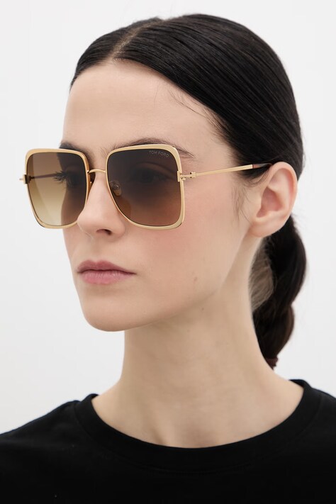 Tom Ford okulary przeciwsłoneczne damskie kolor złoty FT1319_5730F
