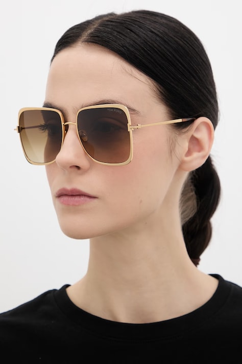 Tom Ford okulary przeciwsłoneczne damskie kolor złoty FT1319_5730F