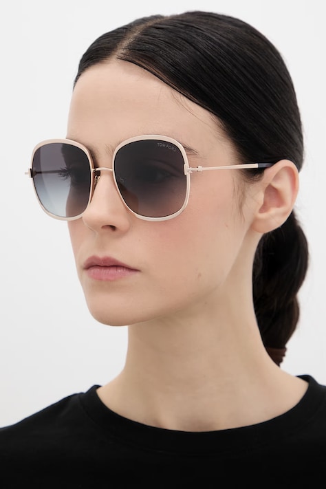 Tom Ford okulary przeciwsłoneczne Sofia damskie kolor złoty FT1320_5728W