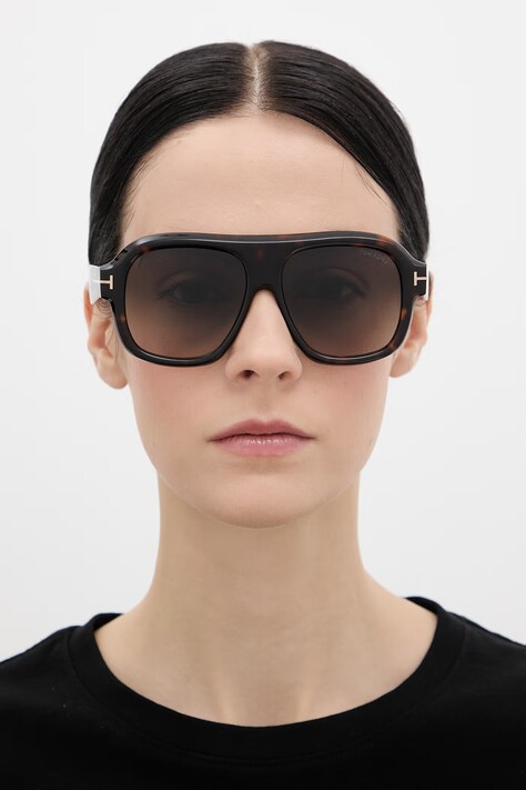 Tom Ford okulary przeciwsłoneczne damskie kolor brązowy FT1324_5652K