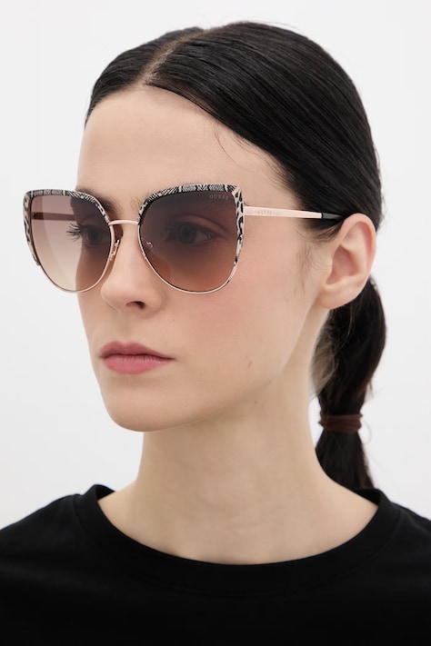 Guess okulary przeciwsłoneczne damskie kolor różowy GU00217_5928F