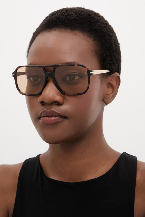 Γυαλιά ηλίου Victoria Beckham χρώμα: καφέ, VB 1002/S