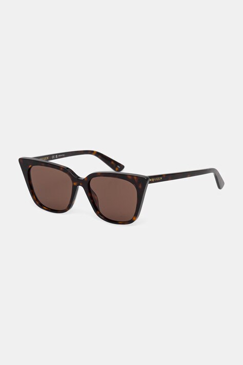 Alexander McQueen okulary przeciwsłoneczne damskie brązowe AM0556S
