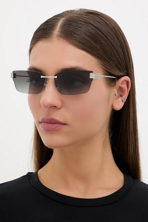 Balenciaga sluneční brýle dámské stříbrné BB0487S