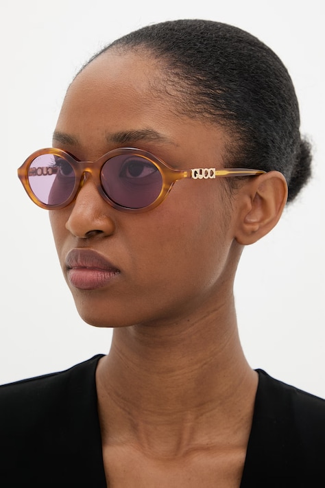 Gucci okulary przeciwsłoneczne damskie brązowe GG2153S