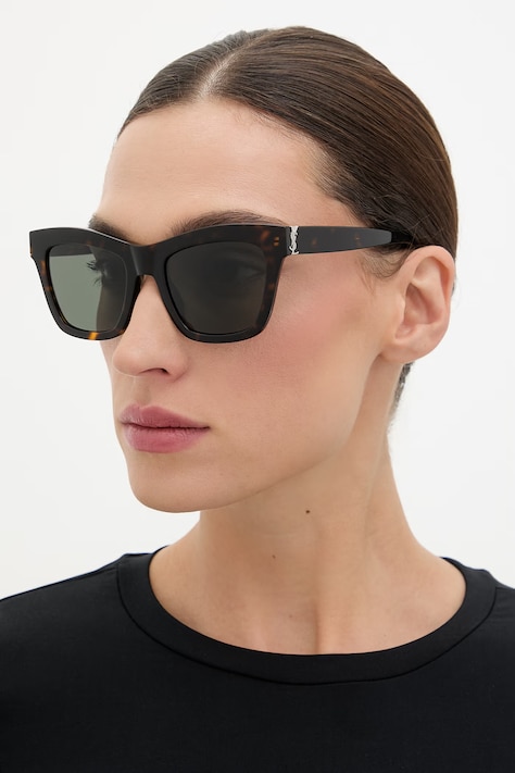 Saint Laurent okulary przeciwsłoneczne damskie brązowe SL M156